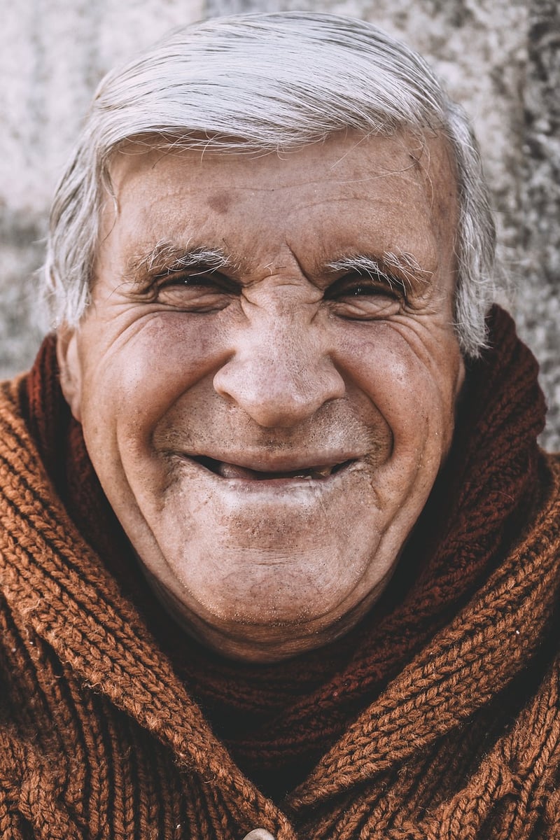 Man practicing deep breathing